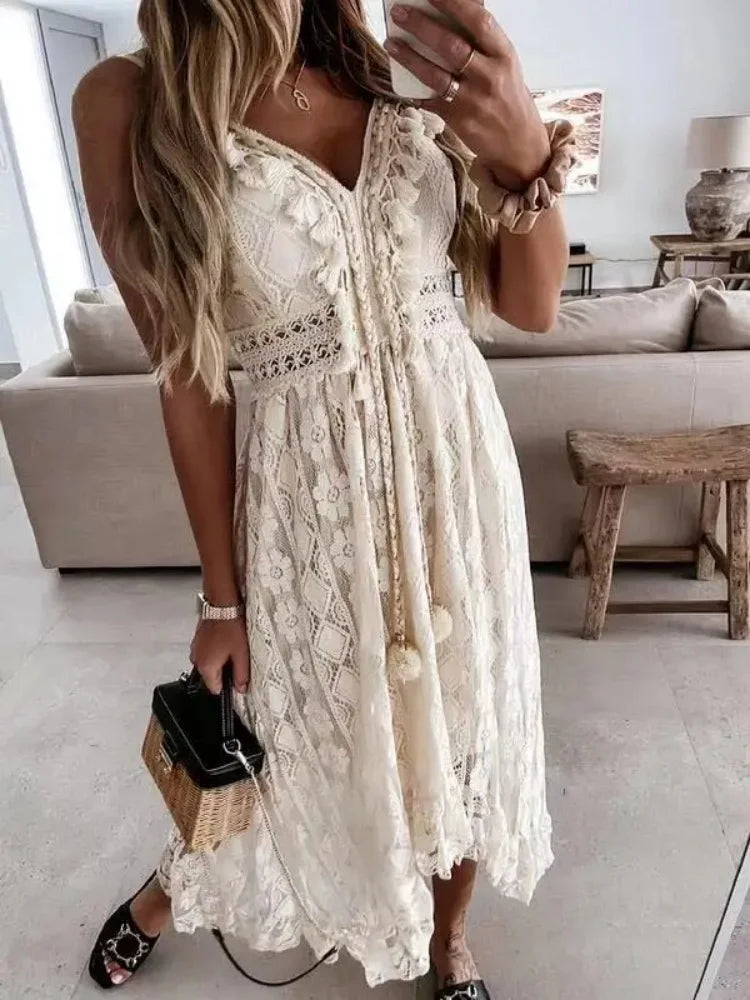 Jimena | Vestido de encaje estilo bohemio