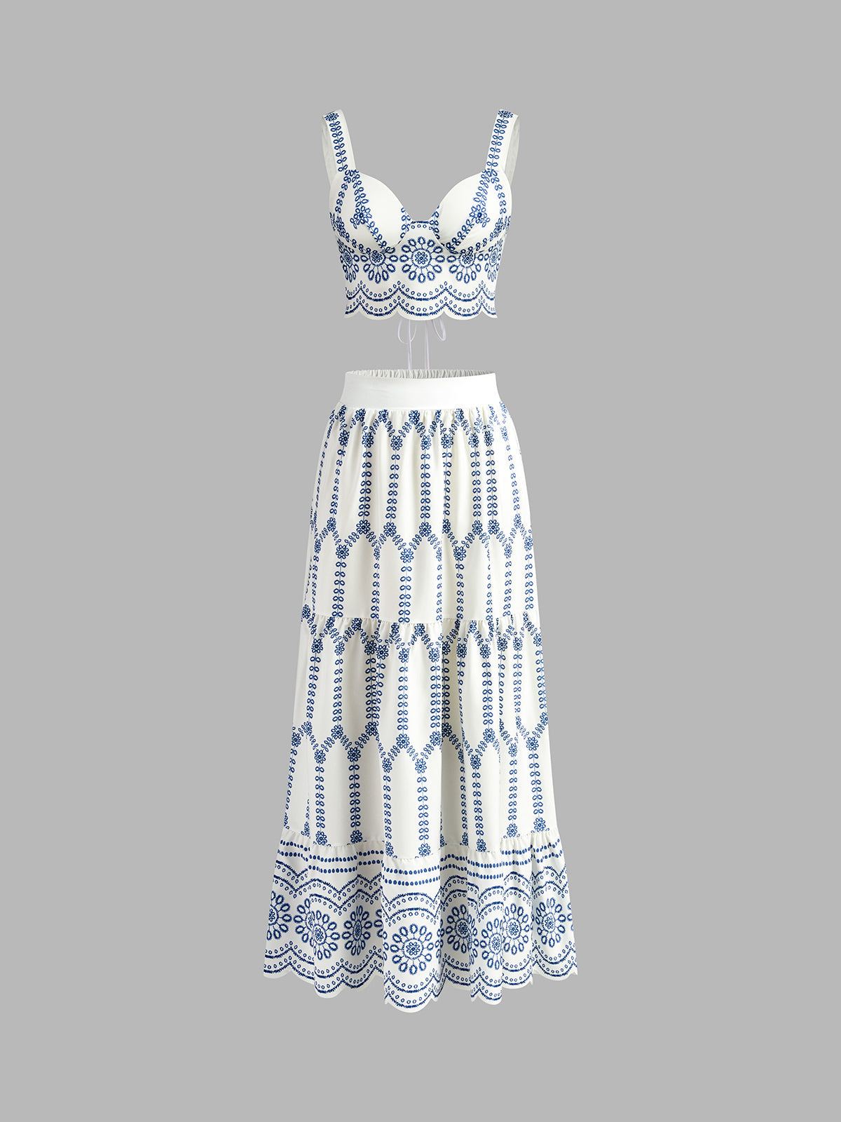 Brisa | Conjunto estilo Santorini (Top + Falda)