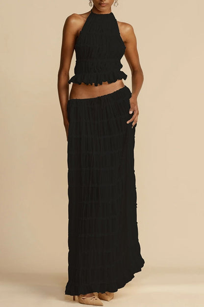 Alicia | Conjunto de top y falda larga