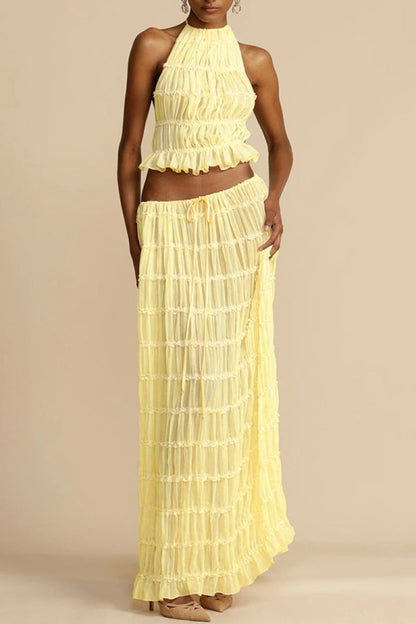Alicia | Conjunto de top y falda larga