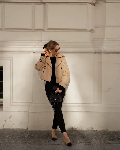 Olivia | Chaqueta corta estilo trench