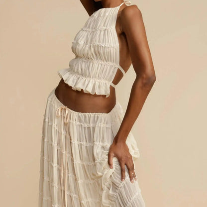 Alicia | Conjunto de top y falda larga