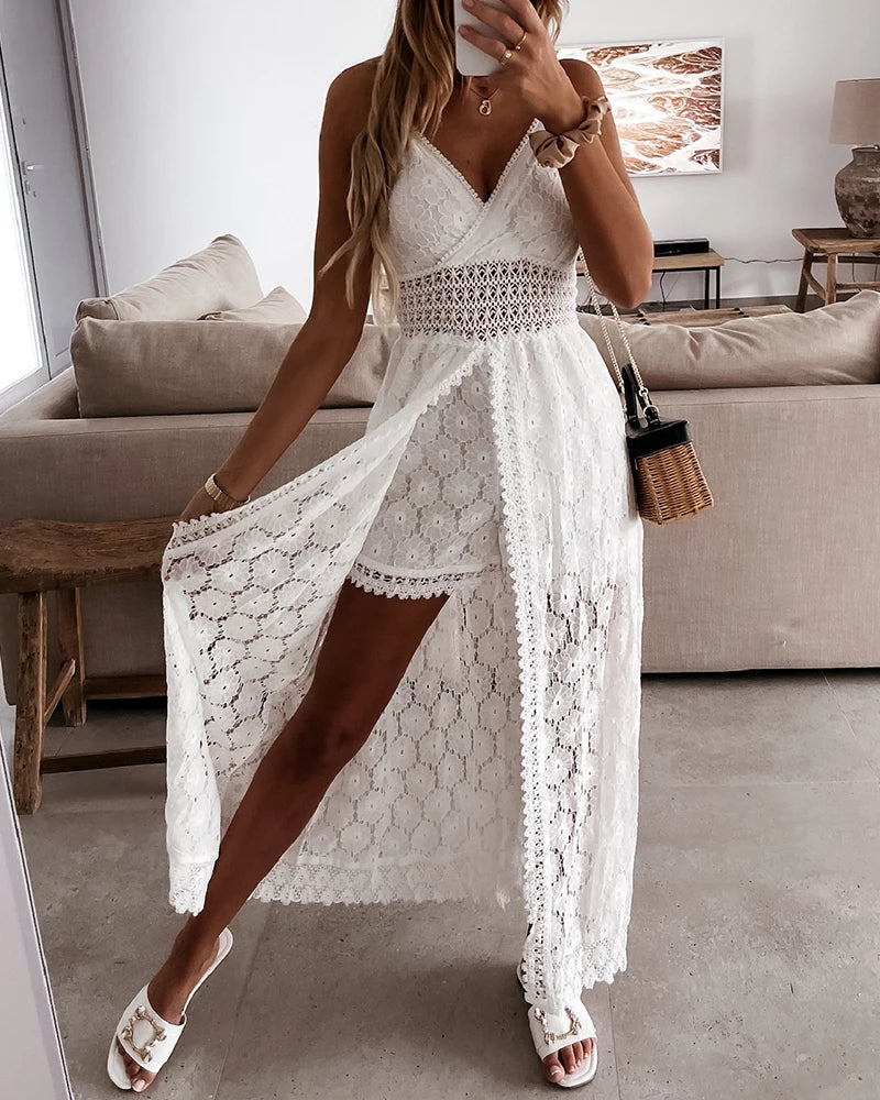 Blanca | Vestido de encaje estilo bohemio