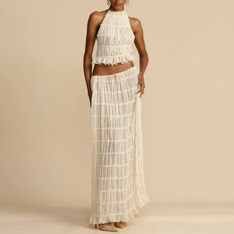 Alicia | Conjunto de top y falda larga
